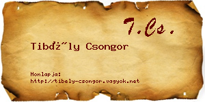Tibély Csongor névjegykártya